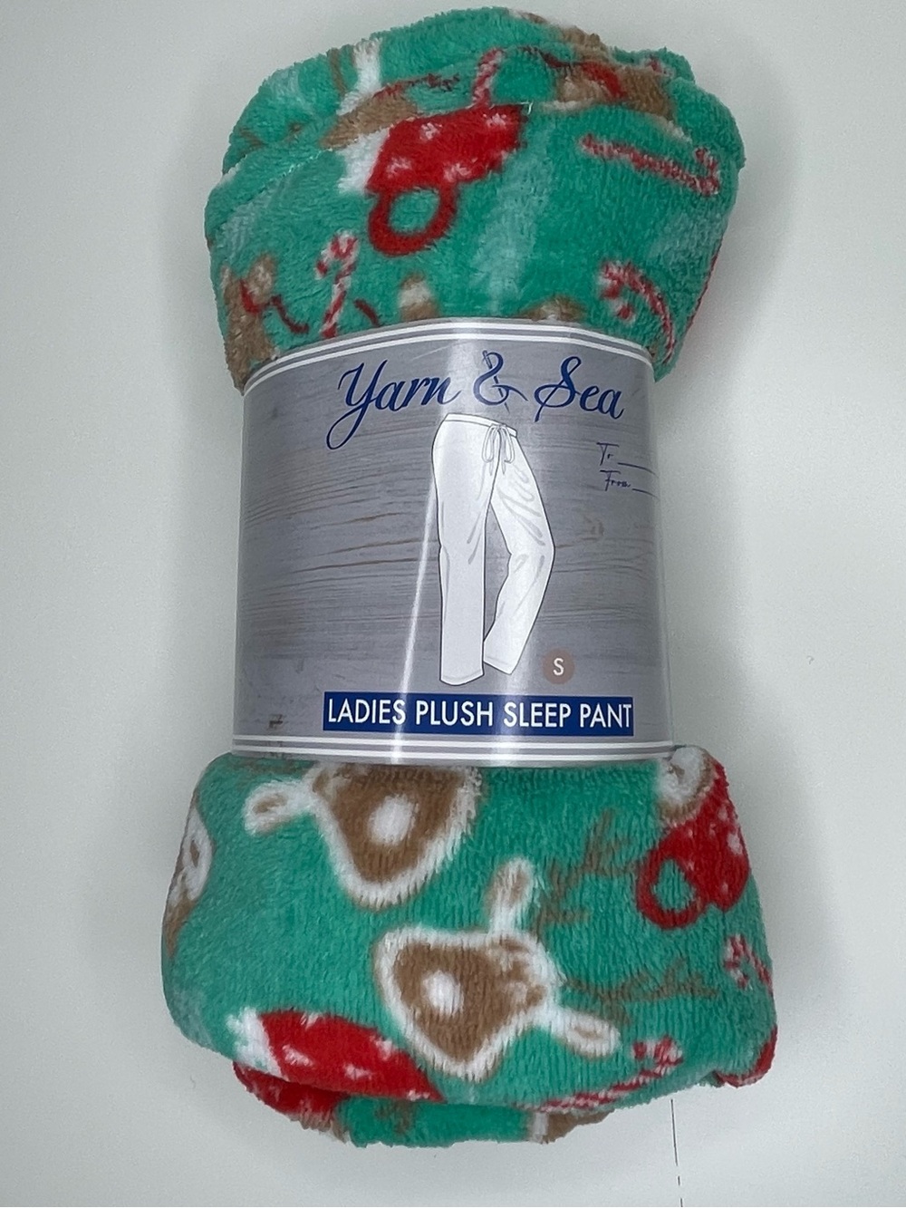 Yarn & Sea Holiday Print Plush Sleep Pants / Pajama Bottoms NEW Women's SMALL